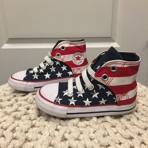Toddler American Flag Converse Chuck Taylors